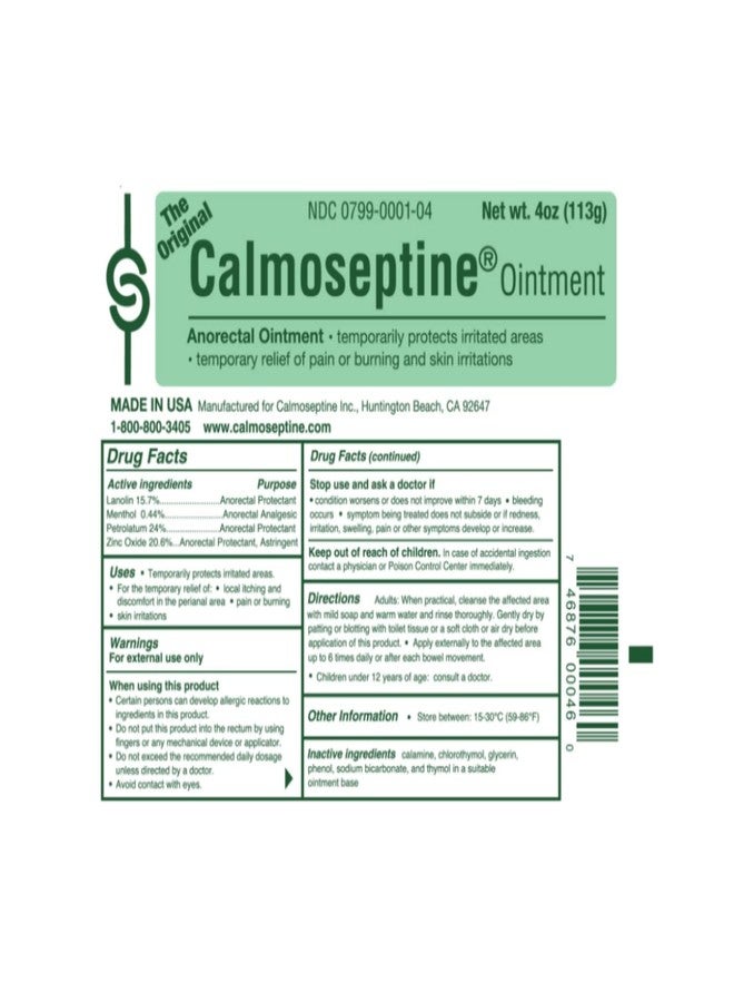 Gamenote CALMOSEPTINE OINTMENT 4OZ TUBE (Pack of 12) - Image 3